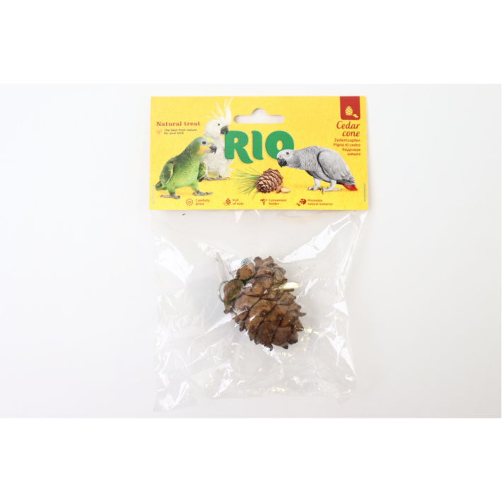 ИГРУШКА ЛАКОМСТВО Д/ПТИЦ RIO КЕДРОВАЯ ШИШКА 60ГР