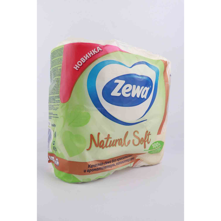 БУМАГА ТУАЛЕТНАЯ ZEWA NATURAL SOFT 4СЛ 4РУЛ