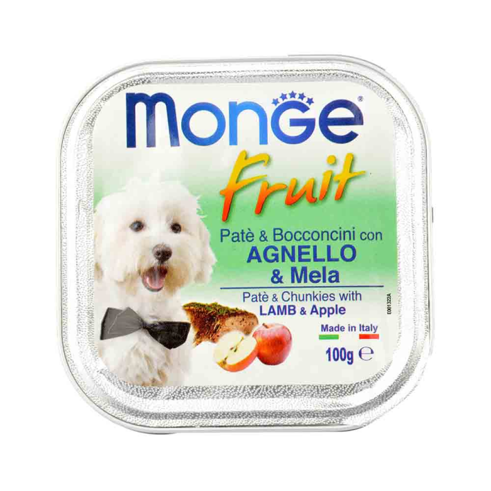 Паштет Monge fruit dog для собак ягненок/ябл 100 г