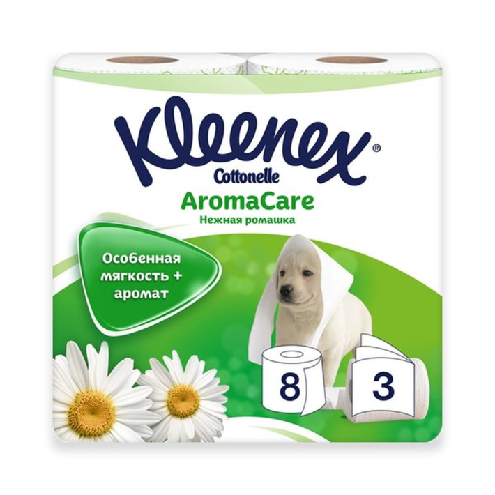 Бумага туалетная Kleenex bt chamomile 155sc 8x5