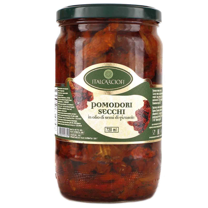 Помидоры Italcarciofi вяленые в масле 720 мл