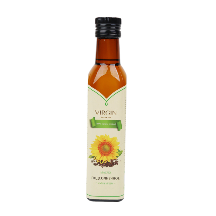 Масло подсолнечное Virgin Organic oil нерафинированный 250 мл