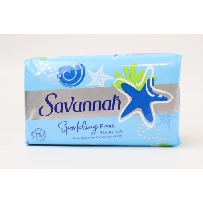 Мыло туалетная Savannah sparkling fresh голубое 150 г