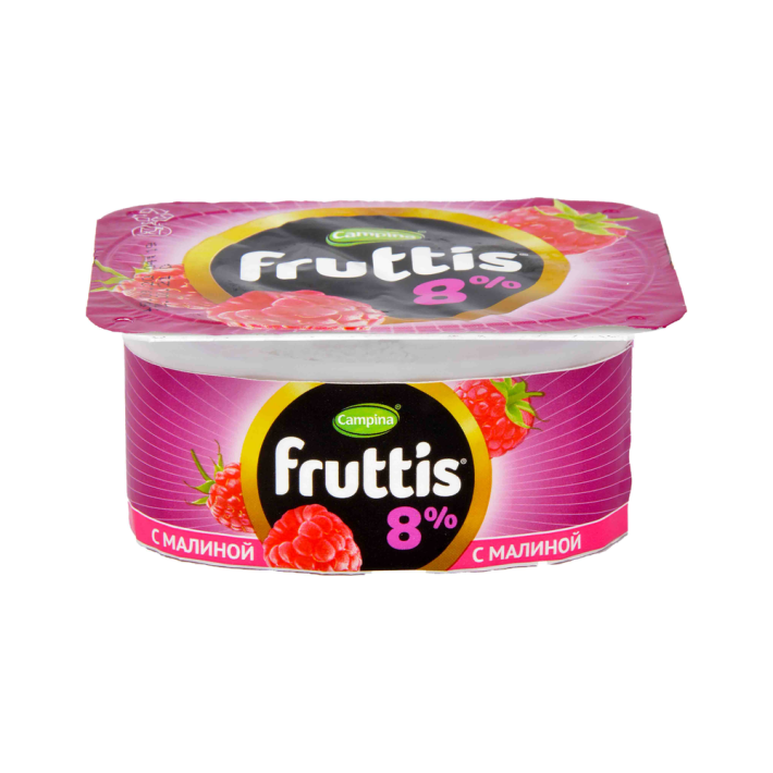 Йогурт Fruttis 8% малина, ананас-дыня 115 г
