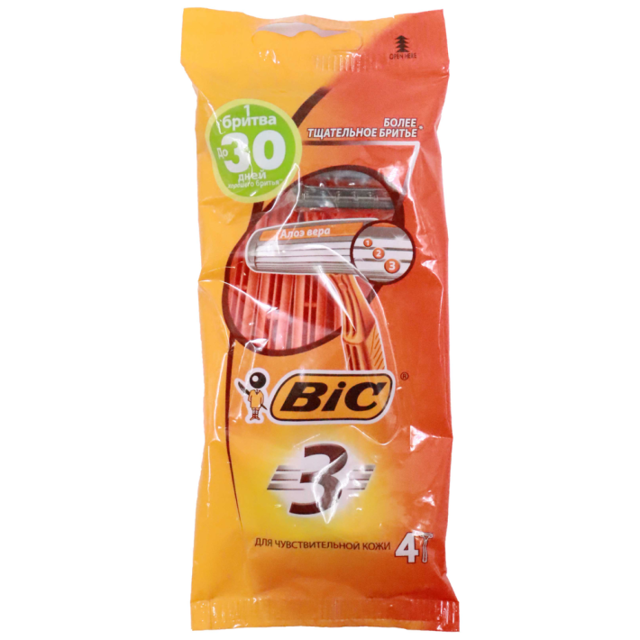 Станок Bic 3 Sensitive Pouch of 4 шт