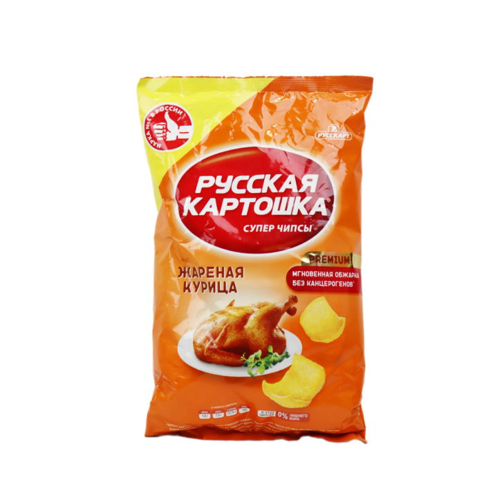 ЧИПСЫ РУССКАЯ КАРТОШКА СО ВКУСОМ КУРИЦА 140Г