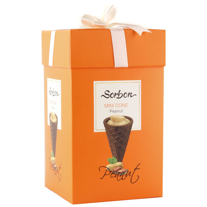 Конфеты мини рожок Sorbon хрустящая с какао арахисом воздушные зерна 200 г