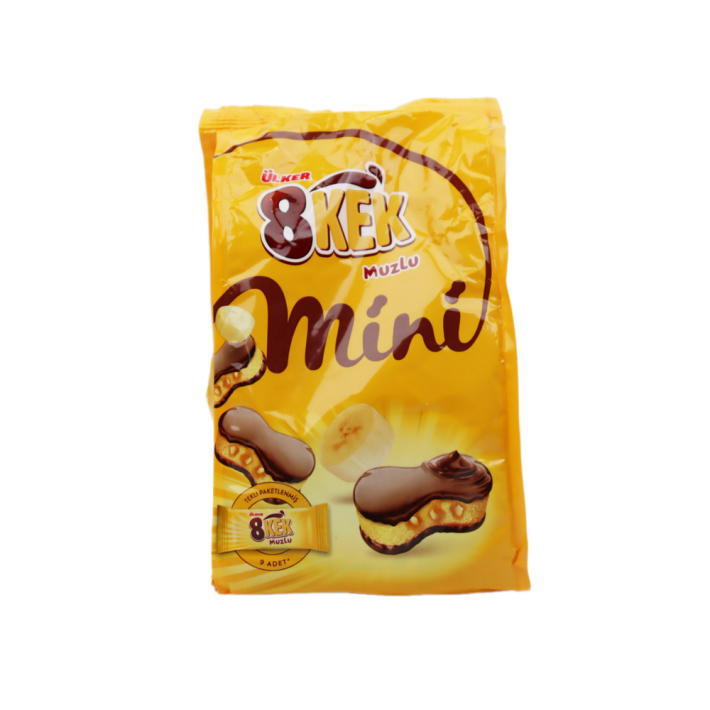 КЕКС 8 KEK MINI ПОКРЫТЫЙ ГЛАЗУРЬЮ С БАНАНОВЫМ ВКУСОМ 162ГР