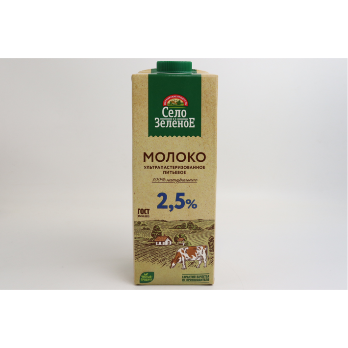 МОЛОКО СЕЛО ЗЕЛЕНОЕ УЛЬТРАПАСТЕРИЗОВАННОЕ 2,5% 950МЛ Т/П