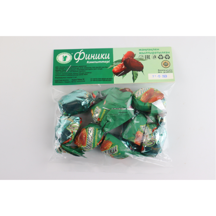 Конфеты финики в чёрном шоколаде 250 г