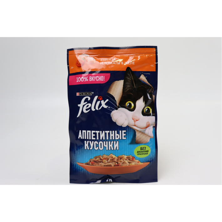 КОРМ ДЛЯ КОШЕК FELIX АППЕТИТНЫЕ КУСОЧ КУРИЦАТОМ 75ГР