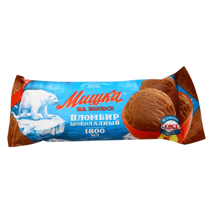 Мороженое Мишка на Полюсе пломбир Шоколадный 900 г