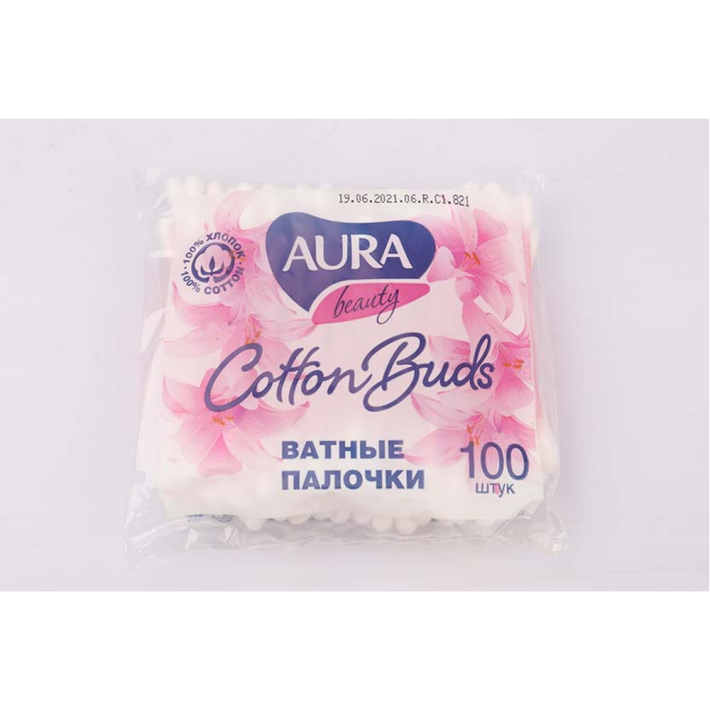 Ватные палочки Aura 100 шт