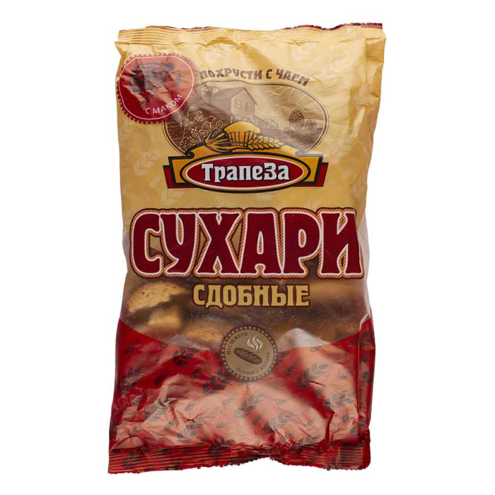 Сухари Трапеза сдобное с маком 350 г