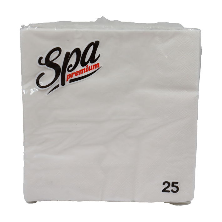 СЕРВИР.САЛФЕТКИ SPA PREMIUM БЕЛЫЙ 33Х33СМ 25ШТ