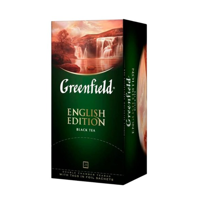 ЧАЙ GREENFIELD ENGLISH EDITION BLACK CEYLON TEA 2ГРХ25ШТХ10БЛ