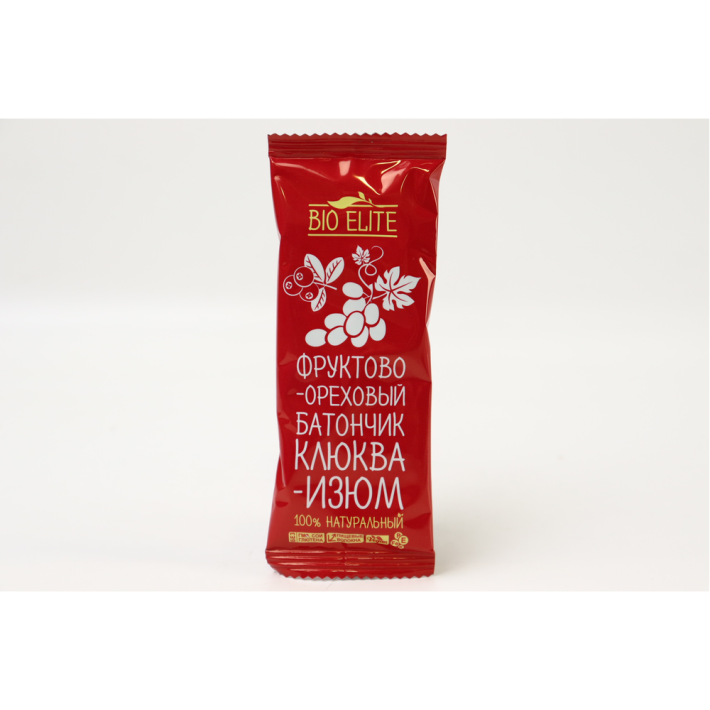 Батончик Bio elite фрукт орех клюкв изюм 35 г