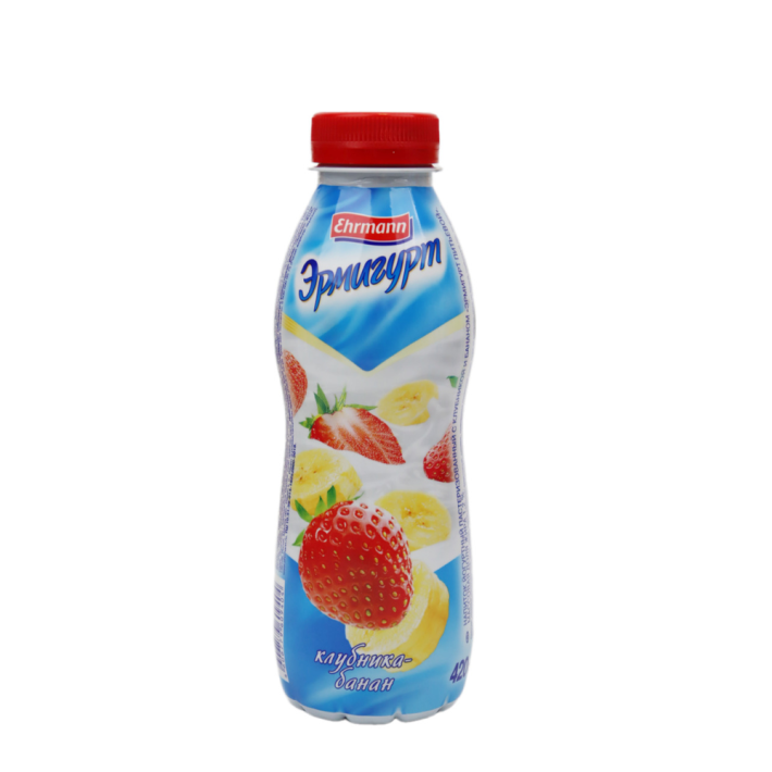 Йогурт, Эрмигурт питьевой клубника, банан 1,2% 420 г
