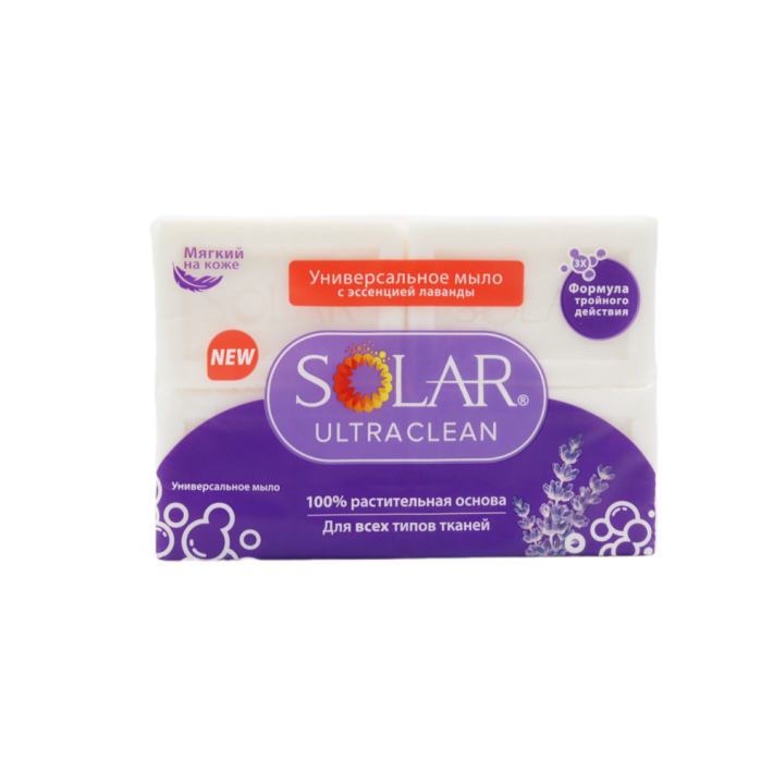 ХОЗЯЙСТВ.МЫЛО SOLAR ULTRA COMFORT LAVENDER ЛАВАНДА 4*125ГР