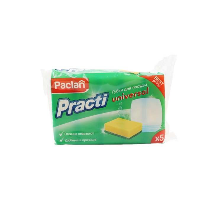 Губки Paclan practi Universal для посуды 5 шт