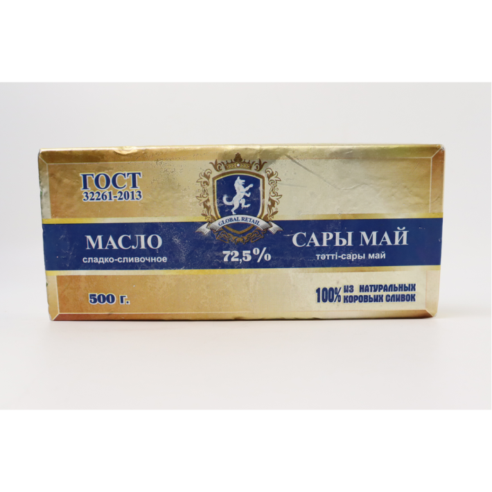 МАСЛО СЛАДКО СЛИВОЧНОЕ 72,5% 500 ГР
