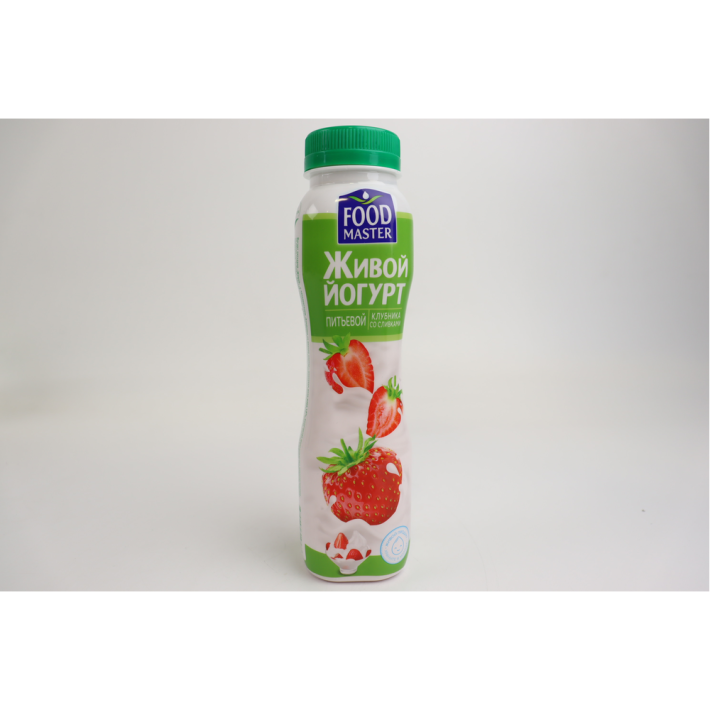 ИП ЖИВОЙ ФМ КЛУБНИКА СО ВКУСОМ СЛИВОК 1% 280ГР