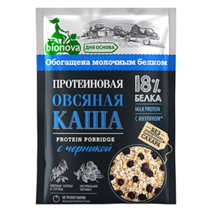 Протеиновая овсянная каша с черникой 40 г