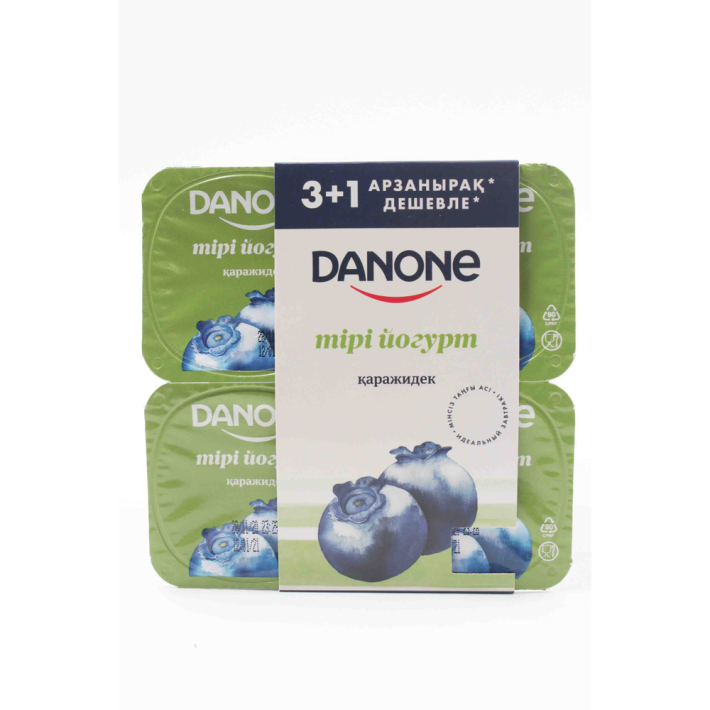 Йогурт Danone черника 4шт 120 г