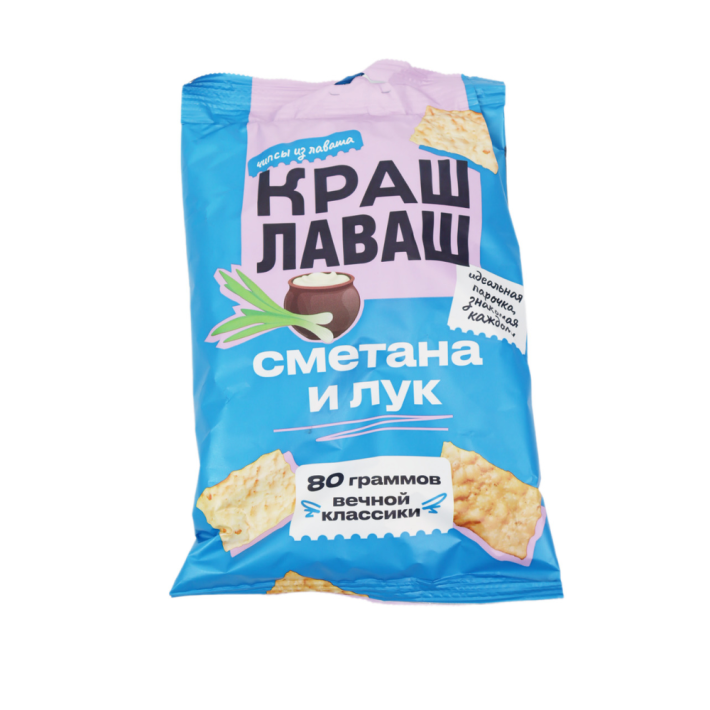 ЧИПСЫ ИЗ ЛАВАША КРАШ ЛАВАШ СМЕТАНА/ЛУК 80ГР
