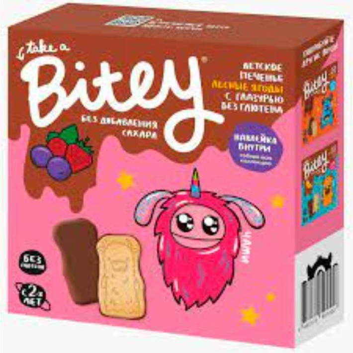 ПЕЧЕНЬЕ С ГЛАЗУРЬЮ BITEY ЛЕСНЫЕ ЯГОДЫ 125ГР