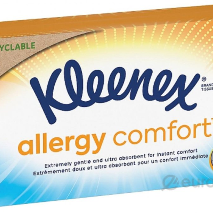САЛФЕТКИ KLEENEX ALLERGY COMFORT В КОРОБКЕ 56ШТ