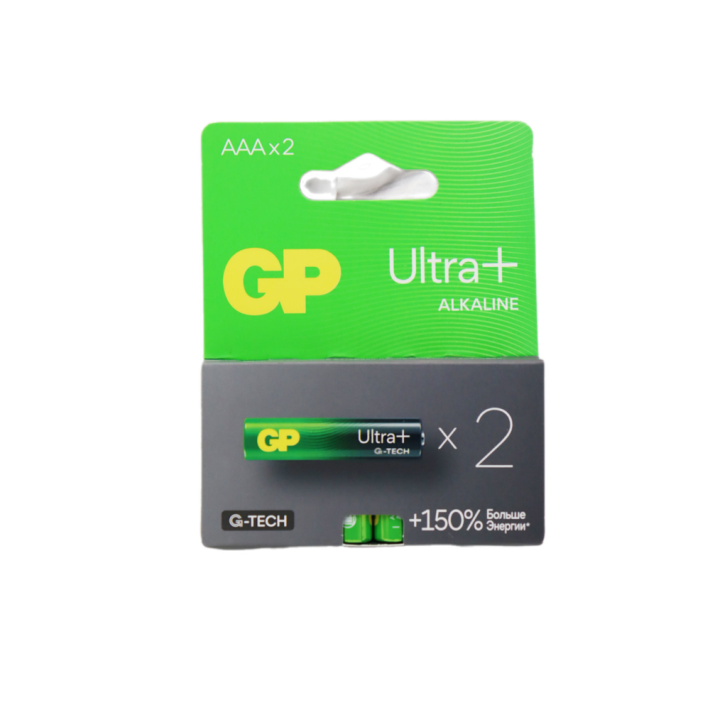 БАТАРЕЙКИ АЛКGP ULTRA PLUS ALKALINE 24А AАA 2 ШТ НА БЛИС