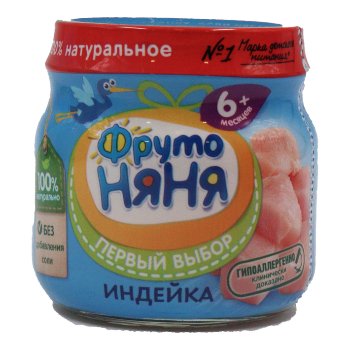 Пюре ФрутоНяня из Индейки с 6 месяцев, 80 г