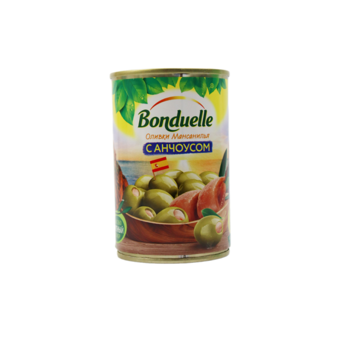 Оливки Bonduelle мансанилья с анчоусом 314 мл