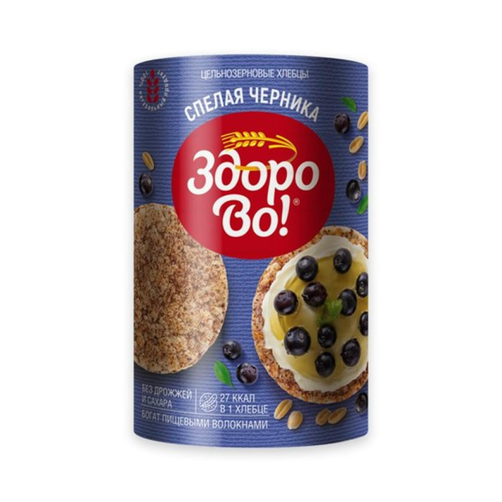 Хлебцы пшенично-рисовые Здорово Спелая Черника 100 г