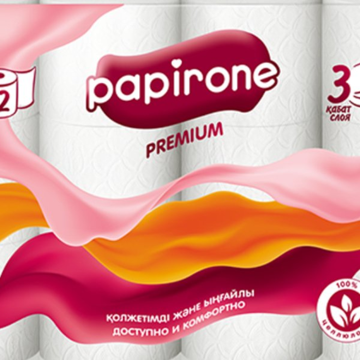 БУМАГА ТУАЛЕТНАЯ PAPIRONE AROMA 3-Х СЛОЙНАЯ 8ШТ
