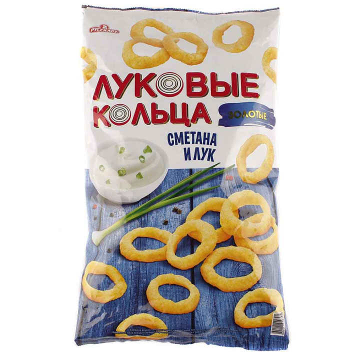 Снеки Русскарт луковые кольца сметана и лук 100 г