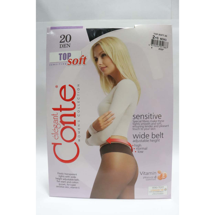 Колготки женские Top soft 20 den 2 размер nero
