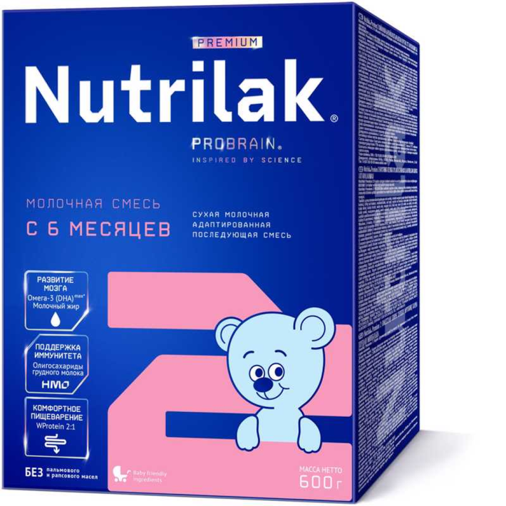 Смесь Nutrilak premium 2 от 6 до 12 месяцев 600 г