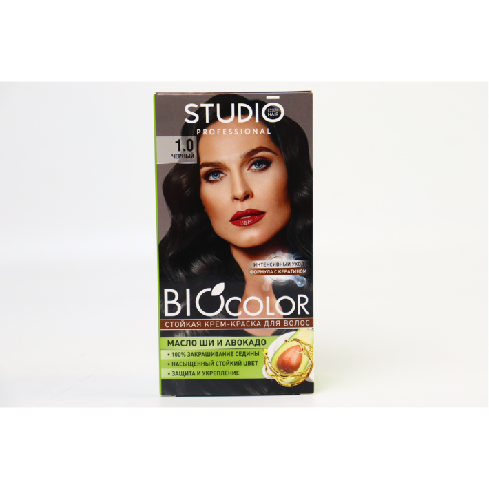 КРЕМ КРАСКА Д/ВОЛОС BIOCOLOR STUDIO PROFESS Т1.0 ЧЕРНЫЙ 15МЛ