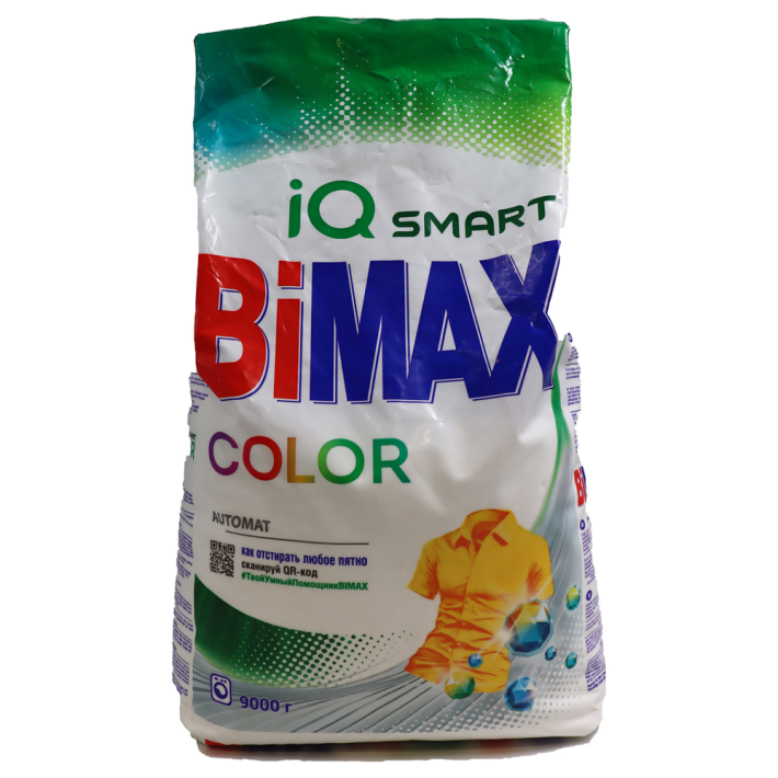 СТИРАЛЬНЫЙ ПОРОШОК BIMAX COMPACT COLOR 9КГ