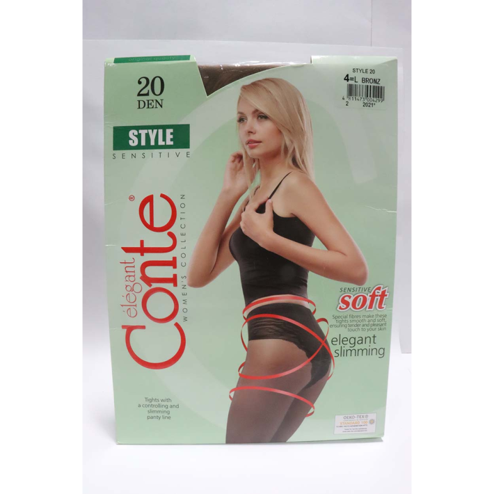 КОЛГОТКИ STYLE 20 ЖЕН BRONZ 4 8Х9