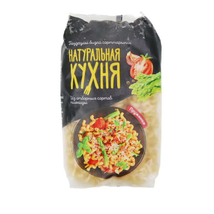 НАТУРАЛЬНАЯ КУХНЯ МАКАРОНЫ ПРУЖИНКИ 400Г