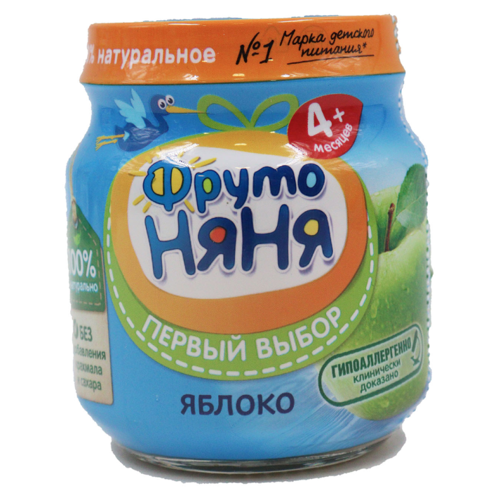 Пюре ФрутоНяня Яблоко с 4 месяцев, 100 г