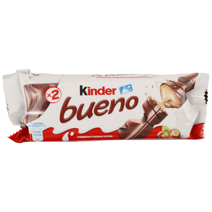 Вафли Kinder Bueno С Молочно Ореховой Начинкой 129 г