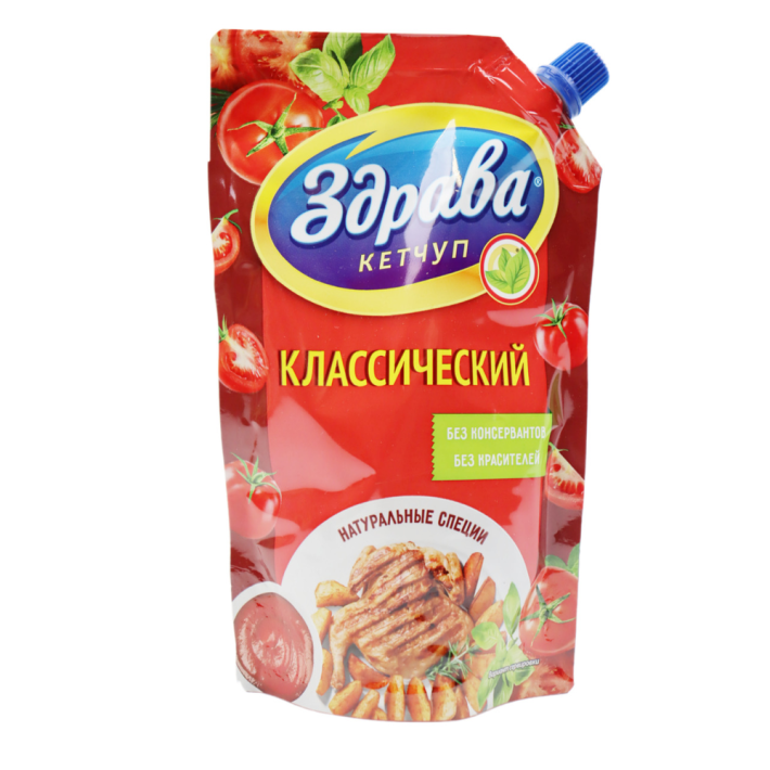 КЕТЧУП ЗДРАВА КЛАССИЧЕСКИЙ 350ГР