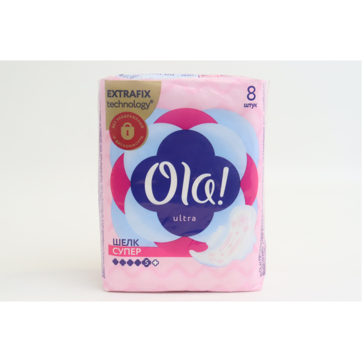 Прокладки Ola! Super ультра тонкие шелк поверхность 8 шт