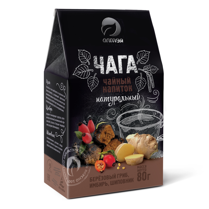 ЧАЙНЫЙ НАПИТОК АЛТЭЯ ФИТОЧАЙ ЧАГА С ИМБИРЕМ И ШИПОВНИКОМ 80Г