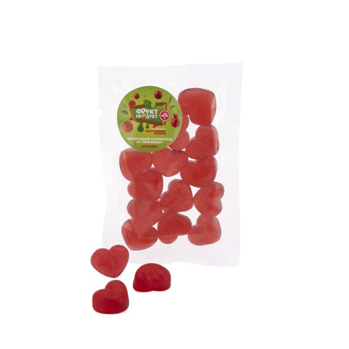 ФРУКТОВЫЙ МАРМЕЛАД С ЛЮБОВЬ КЛЮКВА ФРУКТ ПРОДУКТ П/ПАКЕТ 1*100ГР