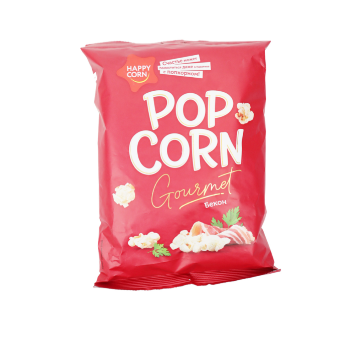 КУКУРУЗА ВОЗДУШНАЯ HAPPY CORN GOURMET БЕКОН 50ГР